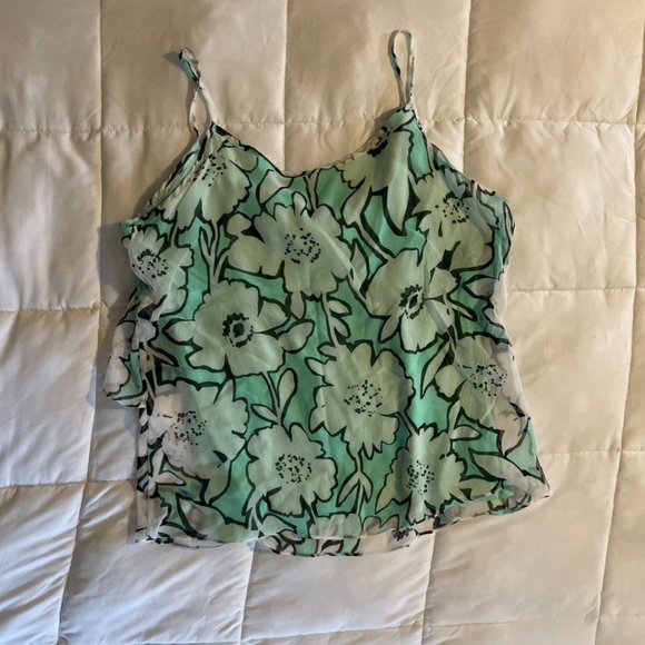 💙 NY. & CO. Flowy Floral Ruffle Tank Top XL - Picture 3 of 6